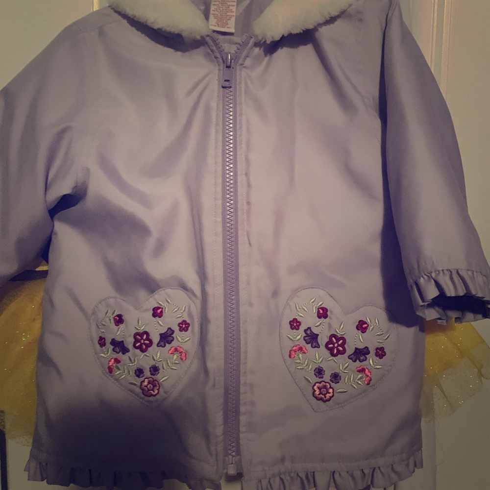 24m lavender heart coat
